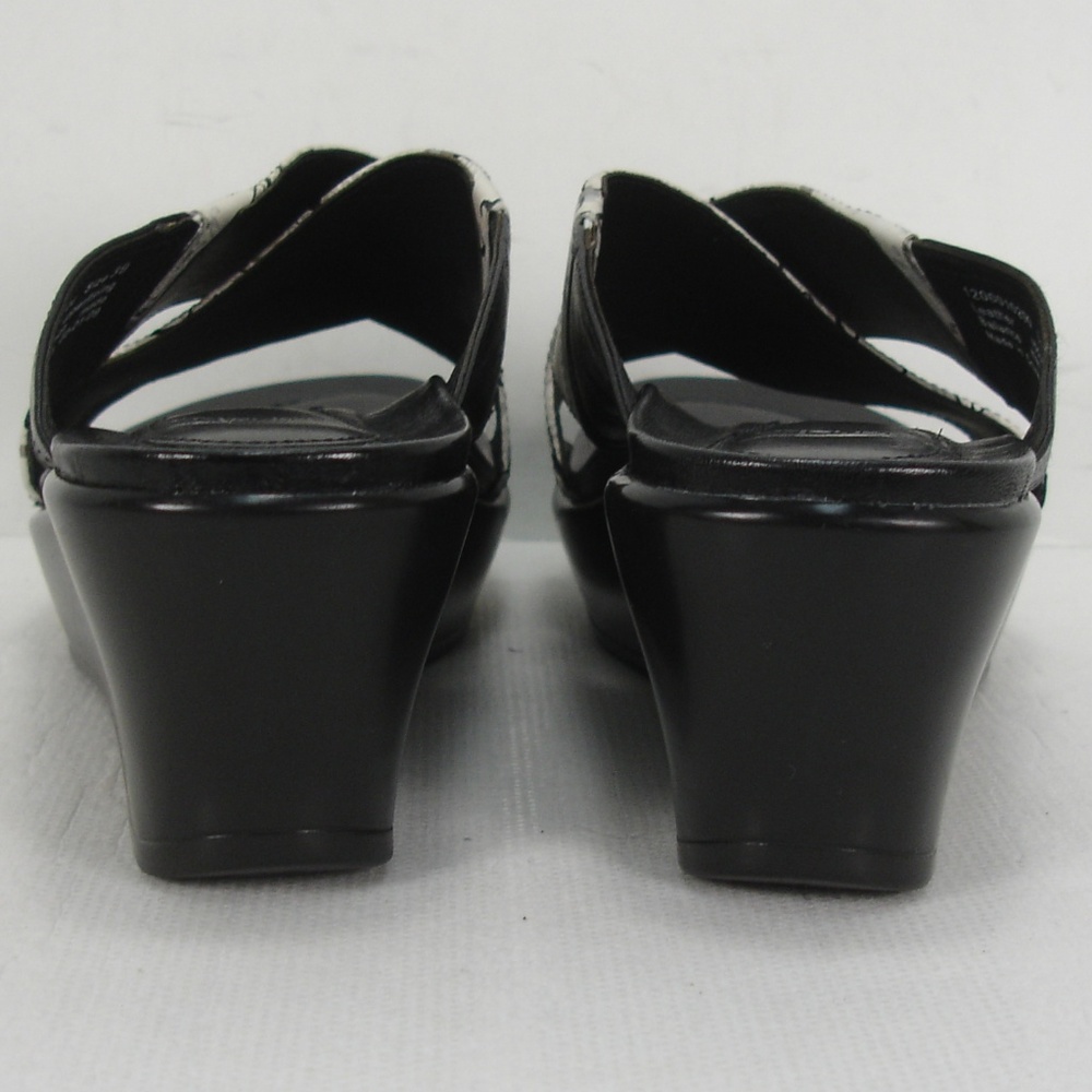 Dansko Leather Platforms Wedges Slides Sandals 39 - image 4